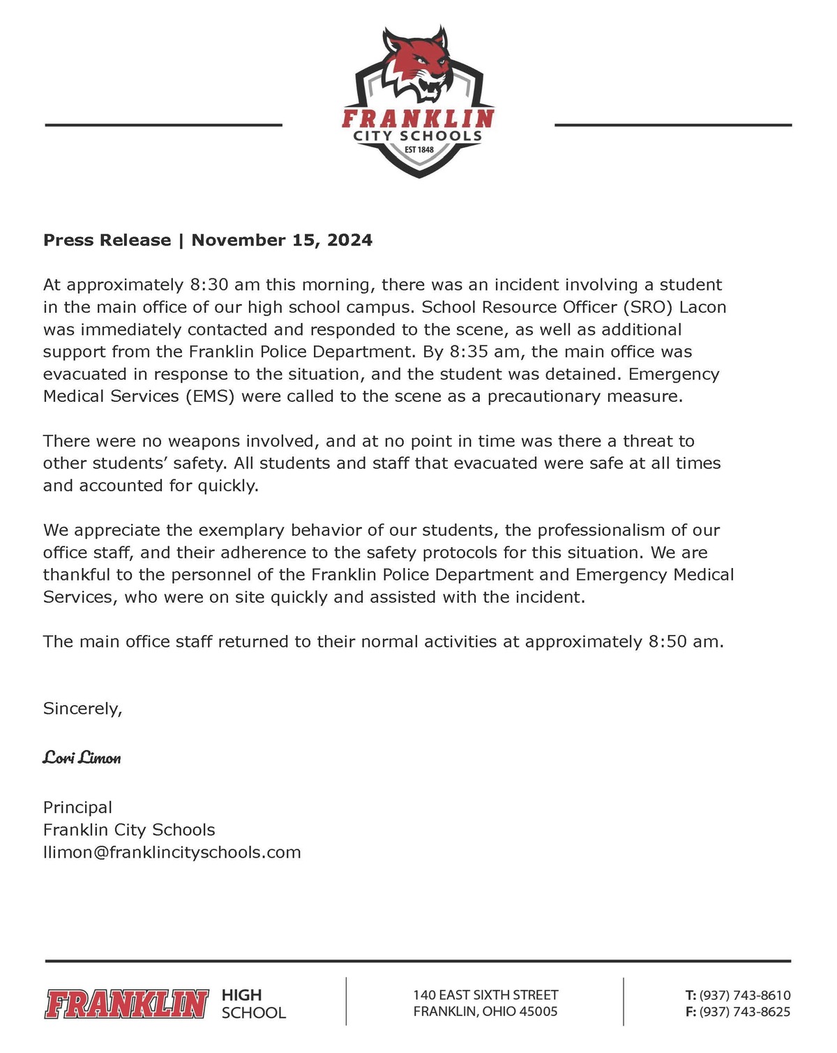 Press Release